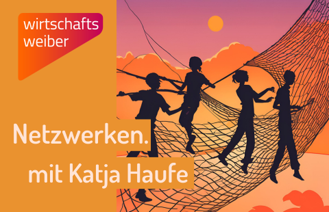 Personen, die ein Netz knüpfen